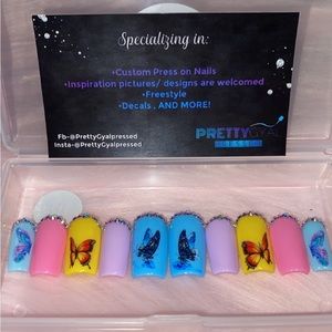 Spring Butterfly Press On Nails